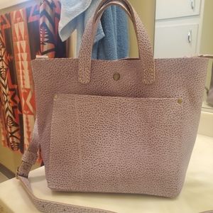 Portland Leather Goods Lilac Mini Crossbody snap